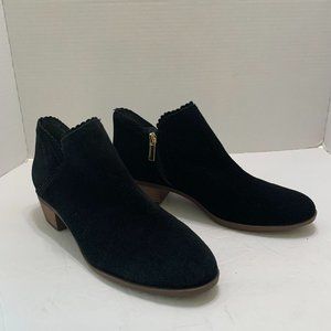 Crown & Ivey -- Black Suede Booties Size 9.5